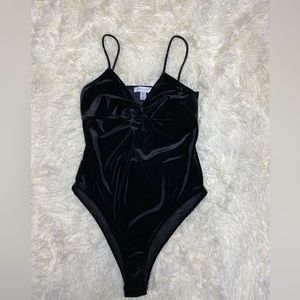 Suede Black bodysuit